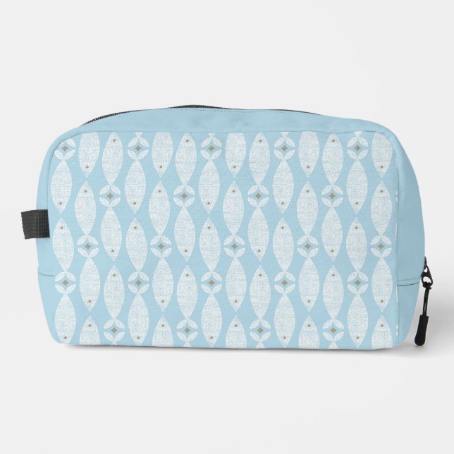 Preppy coastal blue fish dopp kit (Front)