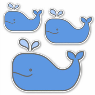Preppy Coastal Blue Whales 