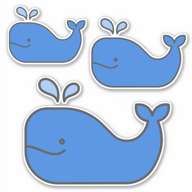 Preppy Coastal Blue Whales  (Front)
