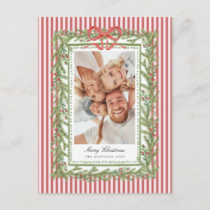 Preppy Coastal Bow Family Photo Christmas Holiday