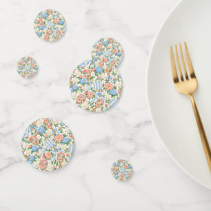 Preppy Coastal Chic Pickleball Blue & Blush Pink Confetti