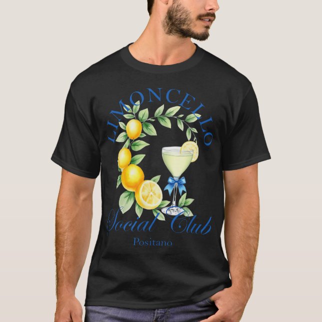 Preppy Coastal Grandma Italian Limoncello Social  T-Shirt (Front)
