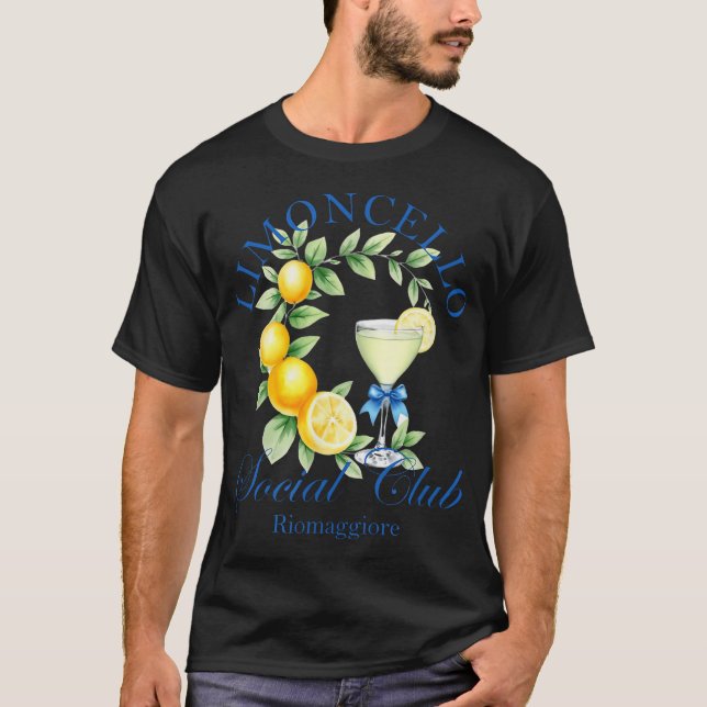 Preppy Coastal Grandma Italian Limoncello Social  T-Shirt (Front)