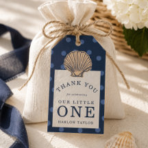 Preppy Coastal Shell First Birthday