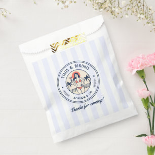 Preppy Coastal Tinis & Bikinis Beach Bachelorette Favour Bags