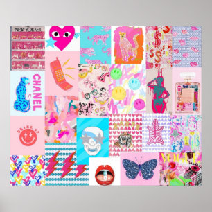 preppy collage poster