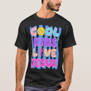 Preppy cool kids love jesus stripes christian T-Shirt