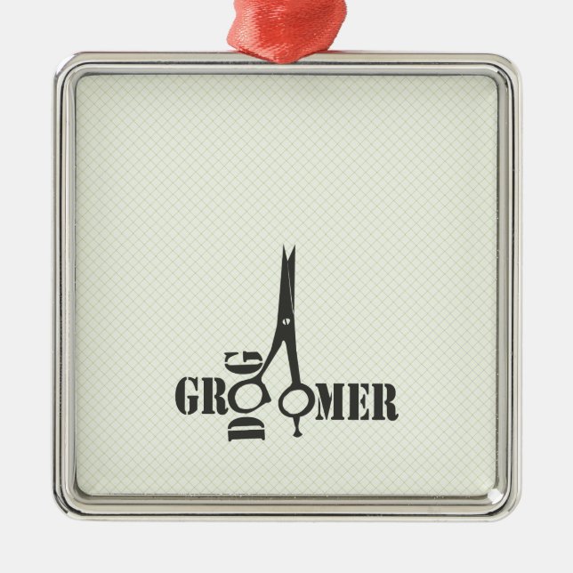 Preppy Cool  Pet Stylist Groomer Appreciation Metal Tree Decoration (Front)