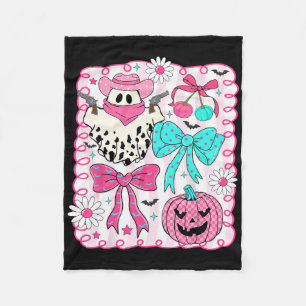 Preppy Coquette Boo Haw Western Ghosts Cowboy Hall Fleece Blanket