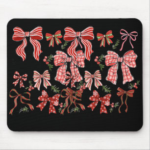 Preppy Coquette Bow Deck The Halls With Bows And H Mouse Mat