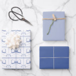 Preppy Coquette Bow Dusty Blue Line Drawn Wrapping Wrapping Paper Sheet<br><div class="desc">Preppy Coquette Bow Dusty Blue Line Drawn Wrapping Paper Sheets</div>