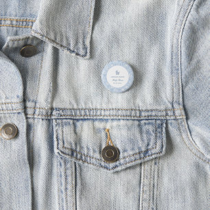 Preppy Coquette Coastal Baby Shower 3 Cm Round Badge