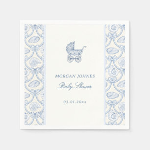 Preppy Coquette Coastal Baby Shower  Napkin