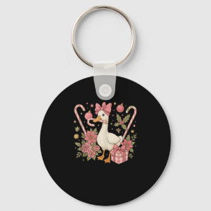 Preppy Coquette Goose Christmas 2025 Family Matchi Key Ring