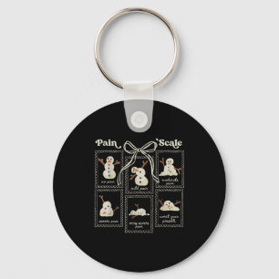 Preppy Coquette Pain Scale Stamps Snowmen Trauma E Key Ring