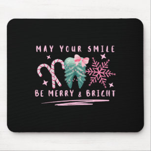 Preppy Coquette Teeth May Your Smile Be Merry And Mouse Mat