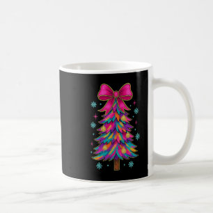 Preppy Coquette Tree Christmas Crew 2025 Family Ma Coffee Mug