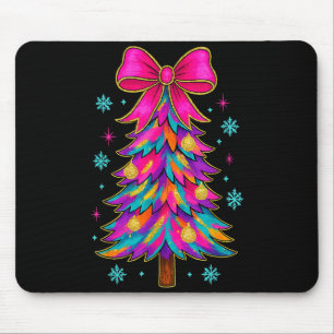 Preppy Coquette Tree Christmas Crew 2025 Family Ma Mouse Mat
