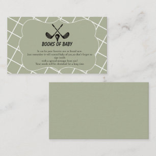 Preppy Country Club Golf Books for Baby Enclosure  Card