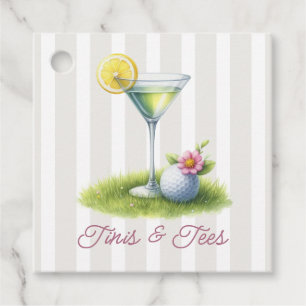 Preppy Country Club Martini & Golf Bridal Party Favour Tags