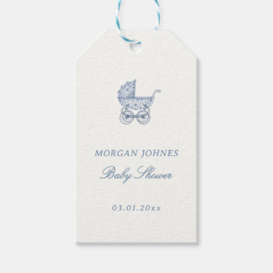 Preppy Couquette Coastal Baby Shower Welcome Gift Tags