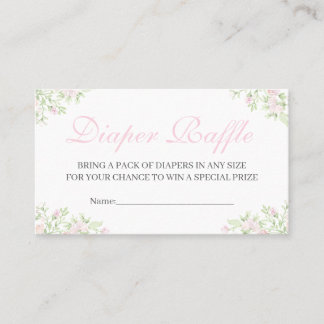 Preppy Crest Baby Shower Diaper Raffle Cards
