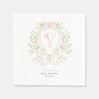 Preppy Crest Baby Shower Napkins