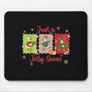Preppy Cute Just A Jolly Goose Merry Goosemas Chri Mouse Mat