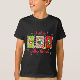 Preppy Cute Just A Jolly Goose Merry Goosemas Chri T-Shirt