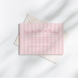 Preppy Cute Stripes Books for Baby Enclosure Card