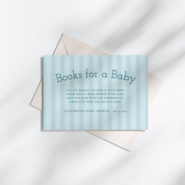 Preppy Cute Stripes Books for Baby Enclosure Card (Creator Uploaded)