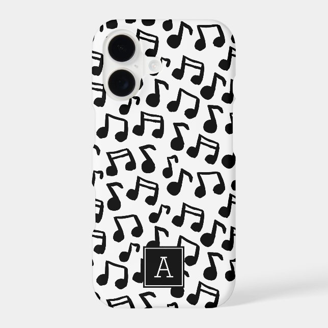Preppy Doodle Music notes Monogram Personalised (Back)