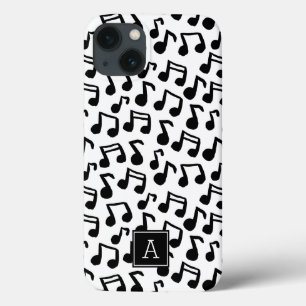 Preppy Doodle Music notes Monogram Personalised iPhone 13 Case
