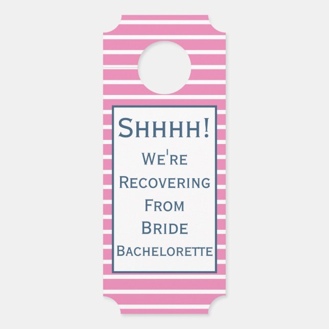Preppy Door Hanger For Bachelorette Party (Front)