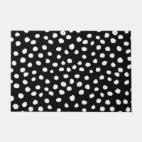 Preppy Dots Modern Black White Animal Print Spots