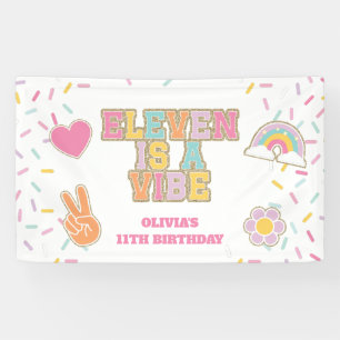 Preppy Eleven is a vibe 11th Birthday Banner