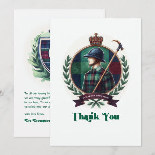 Preppy Equestrian Baby Shower Thank You Card