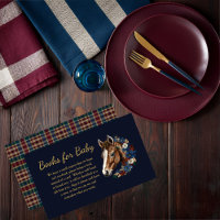 Preppy Equestrian Foal Floral Blue Books for Baby