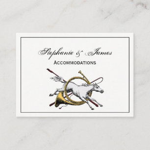 Preppy Equestrian Horse Jumping Through Horn Colou Business Card
