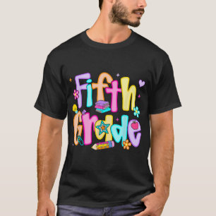 Preppy Fifth Grade Back To School 5Th Grade  T-Shirt