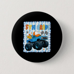 Preppy Fifth Grade Back To School Funny Truck For 6 Cm Round Badge