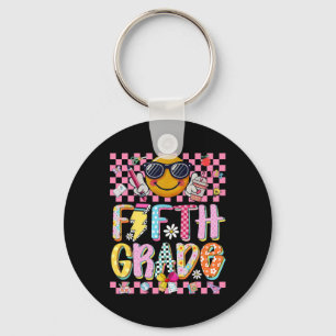 Preppy Fifth Grade Teacher First Day Of School 5th Key Ring