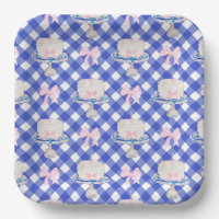 Preppy First Birthday Chinoiserie Ruffle Cake Bows