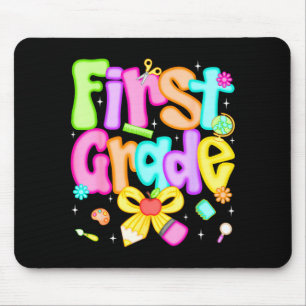 Preppy first grade back to school 1st grade mouse mat