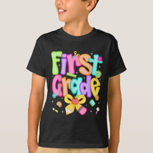 Preppy First Grade Back To School 1st Grade Teache T-Shirt