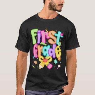Preppy First Grade Back To School 1st Grade Teache T-Shirt