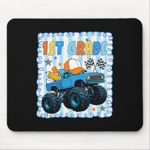 Preppy First Grade Back To School Funny Truck For Mouse Mat