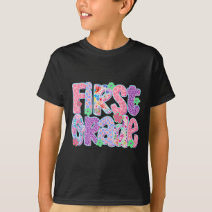 Preppy First Grade Back To School Teachers Girls T-Shirt