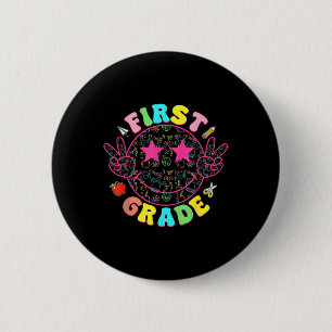 Preppy First Grade Smile Face Back To School Boy G 6 Cm Round Badge