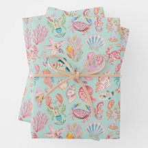 Preppy Floral Ocean Sealife